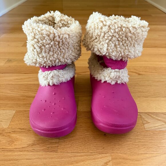 Crocs Nadia Boots in Berry Pink Size 8 - Picture 3 of 16